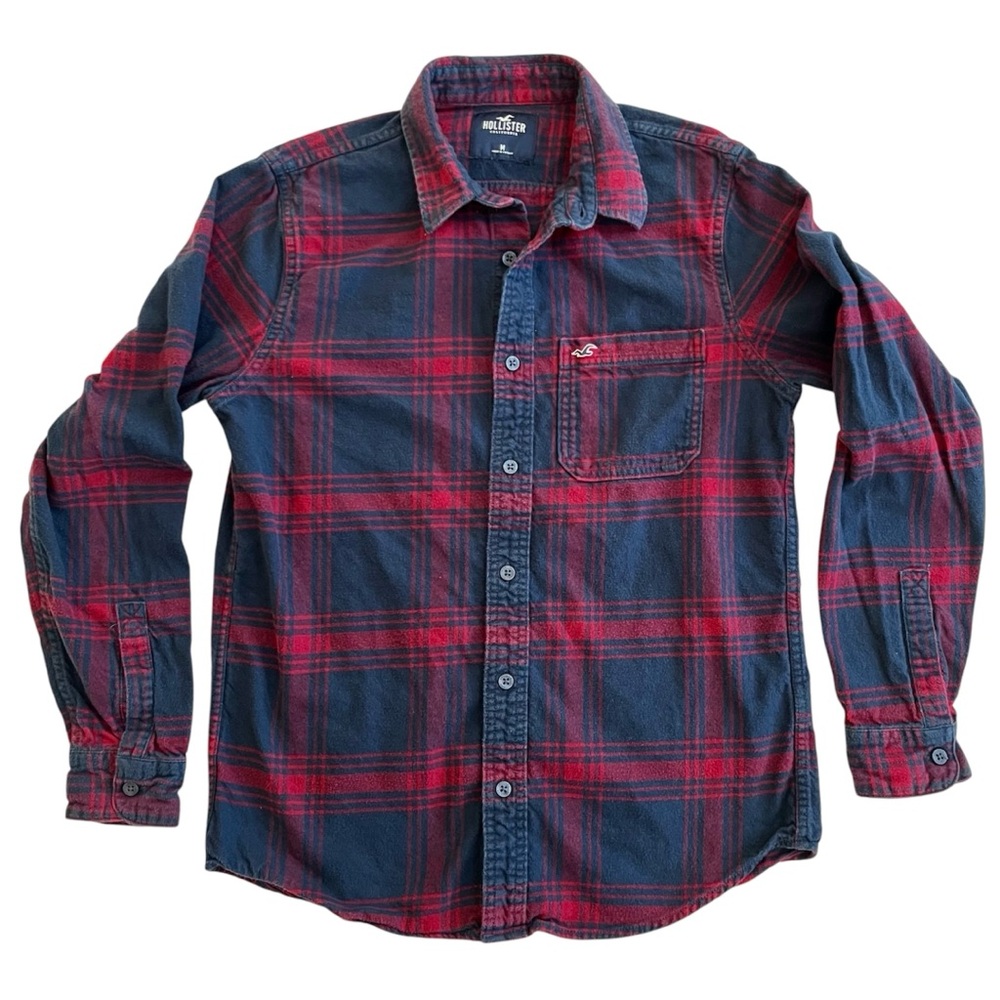 Hollister | Red and Navy Flannel Shirt
